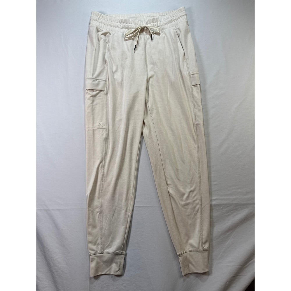 Alpine Design Womens Cargo Jogger Pants Cream Beige XS Drawstring Stretch Hiking
